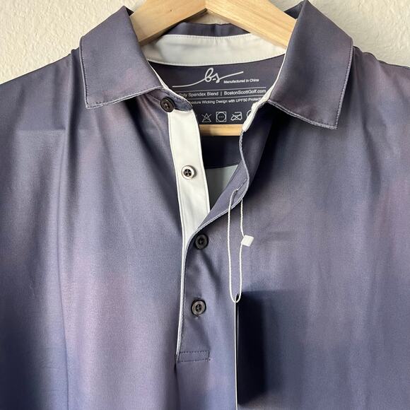 NWT Men's Boston Scott Golf Polo Shirt Moisture Wicking UPF50 - Size Small - Picture 3 of 9